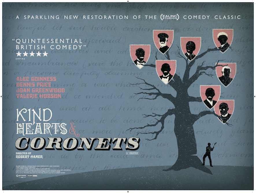 Kind Hearts & Coronets poster by Sam Ashby