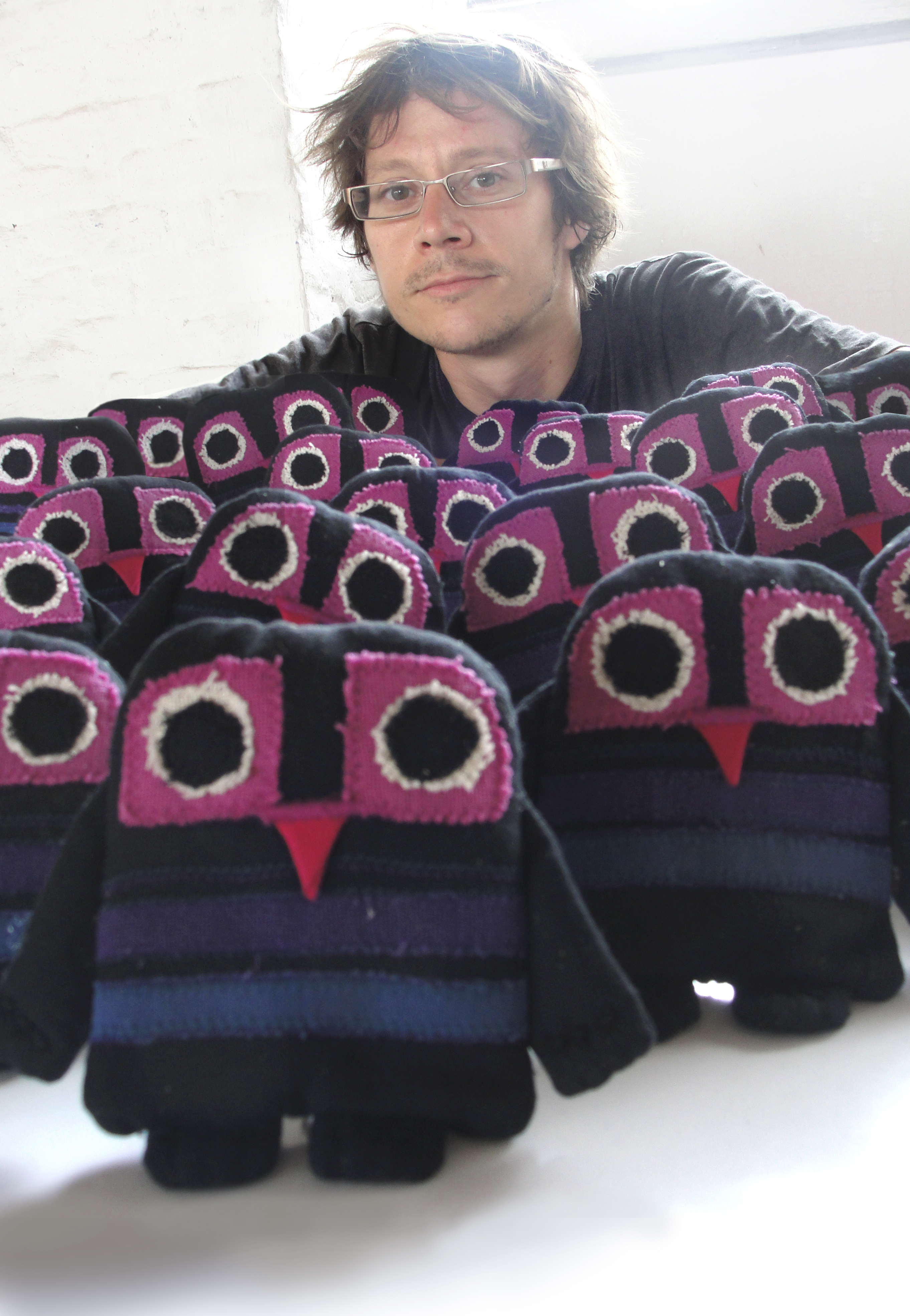 Chris Haughton and handmade owls